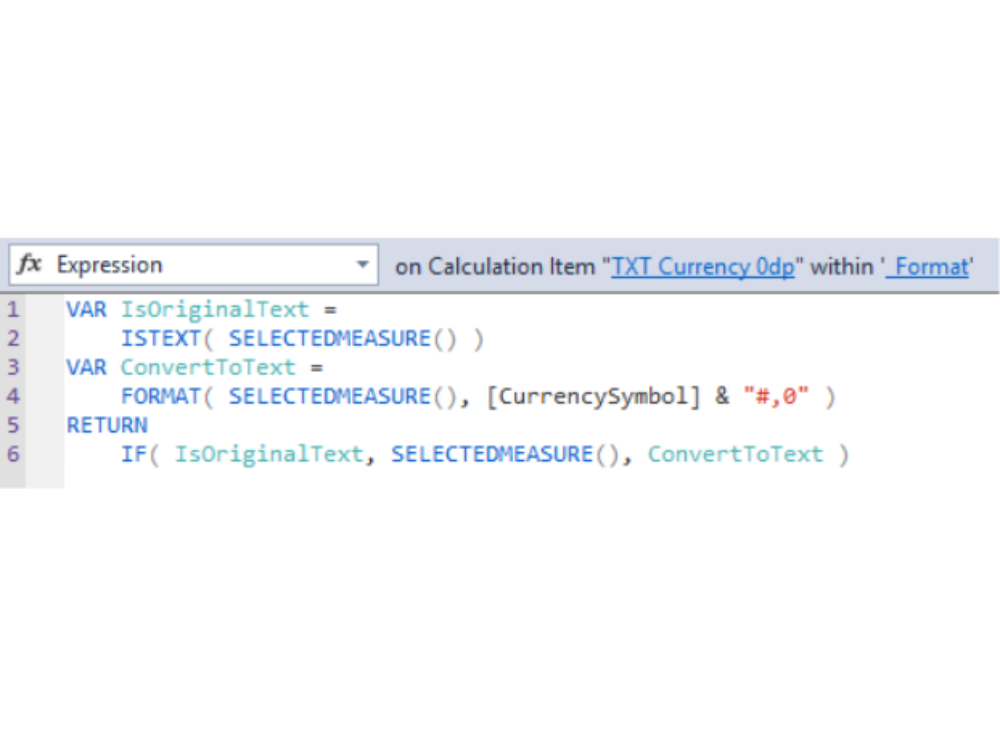 The TXT method converts the measure into a string with the required formatting applied
