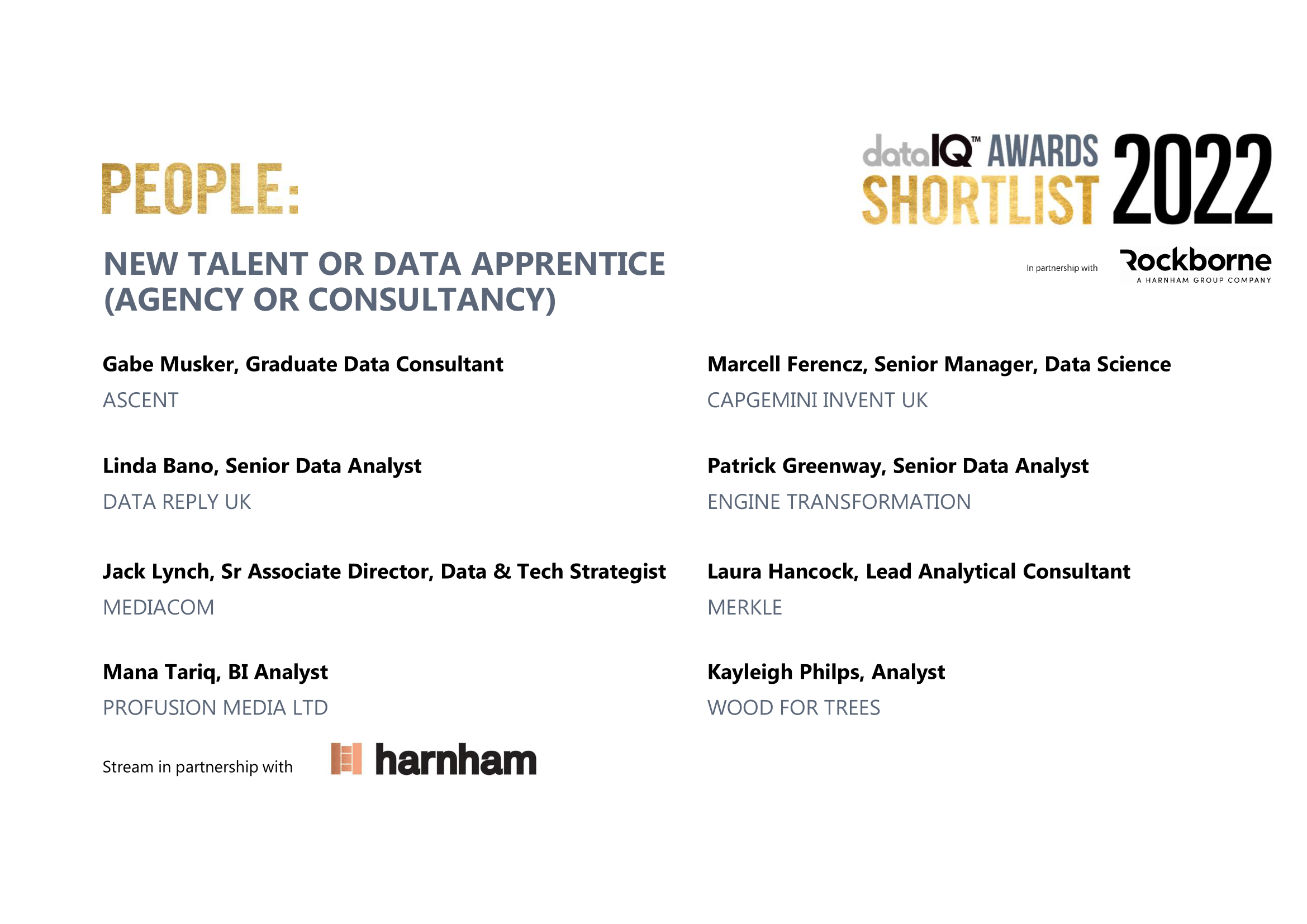 data iq awards shortlist